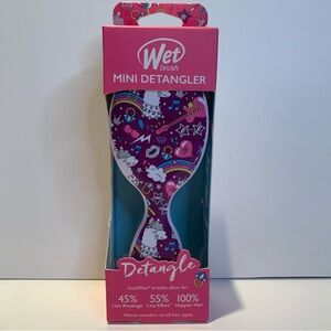 Wet Brush Mini Detangler Kids Hairbrush IntelliFlex Bristles Purple LLama NEW